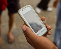 using phone