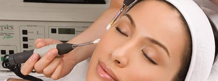 girl having a facial treatment