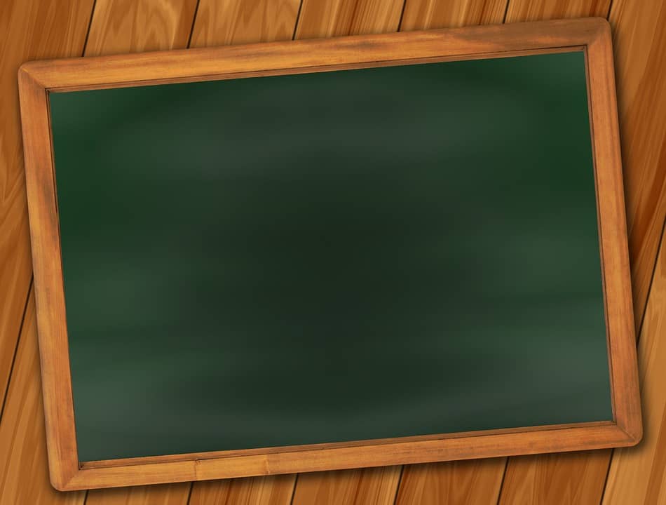 blank black board